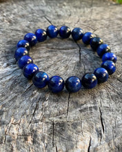 Load image into Gallery viewer, Men's Blue Tiger Eye Beaded Bracelet