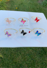 Load image into Gallery viewer, Crystal Butterfly Cuff Bracelets π¦