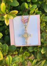 Load image into Gallery viewer, Crystal Mary Cross Necklace🤍
