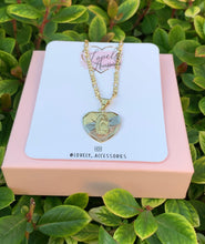 Load image into Gallery viewer, Heart Tri-Color Virgencita Necklace 🤍