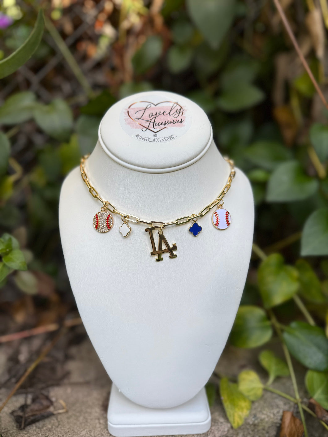 LA Baseball Charm Necklace ✨💙⚾️✨