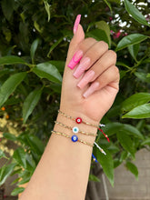 Load image into Gallery viewer, Single Evil Eye Adjustable Bracelet 🧿
