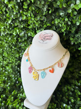 Load image into Gallery viewer, SD Día De Los Muertos Necklace 🧡⚾️🩵

