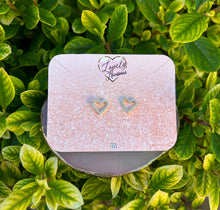 Load image into Gallery viewer, Heart CZ Small Stud Earrings ✨🤍✨
