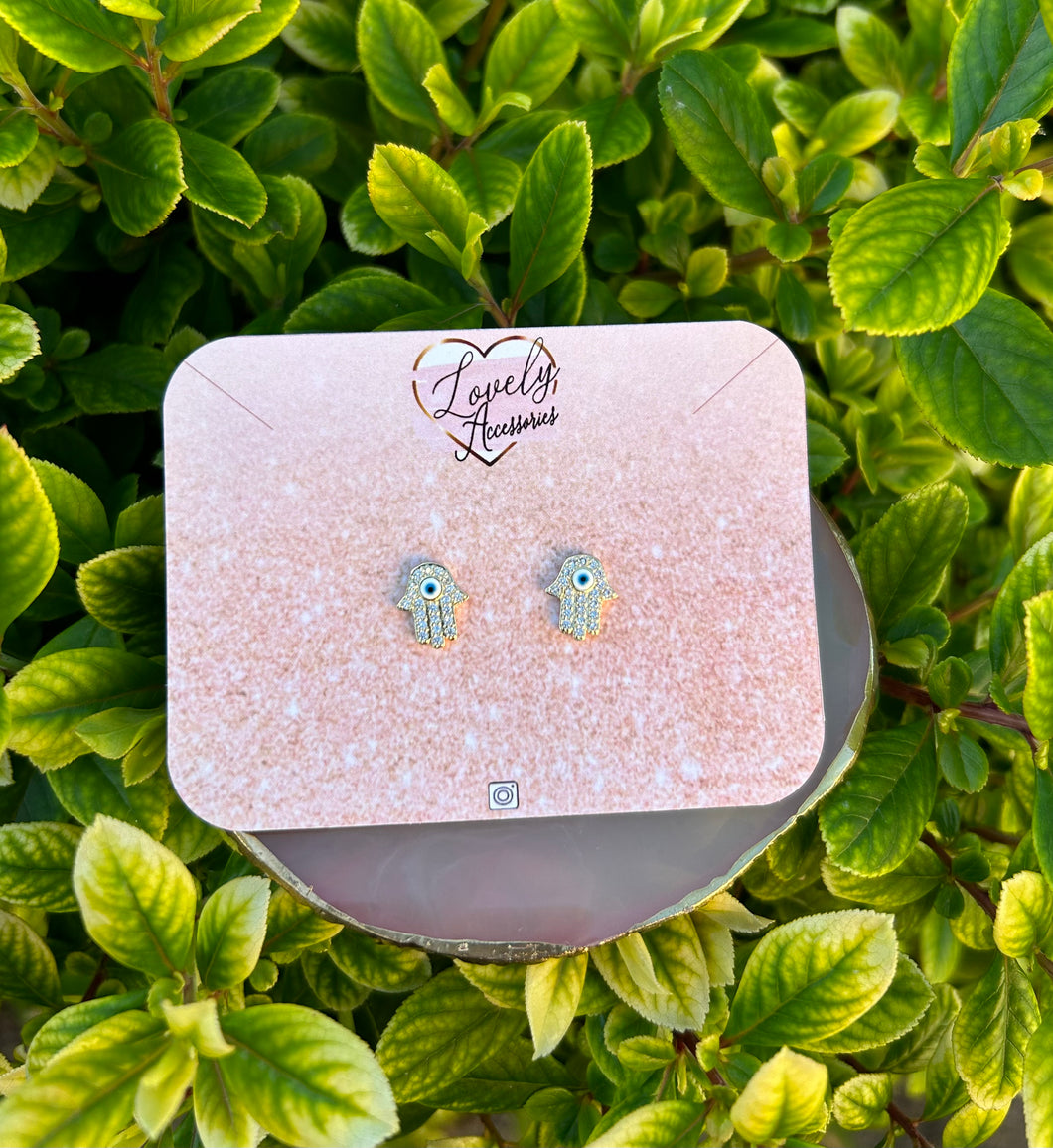 Hamsa Mini Stud Earrings 🪬