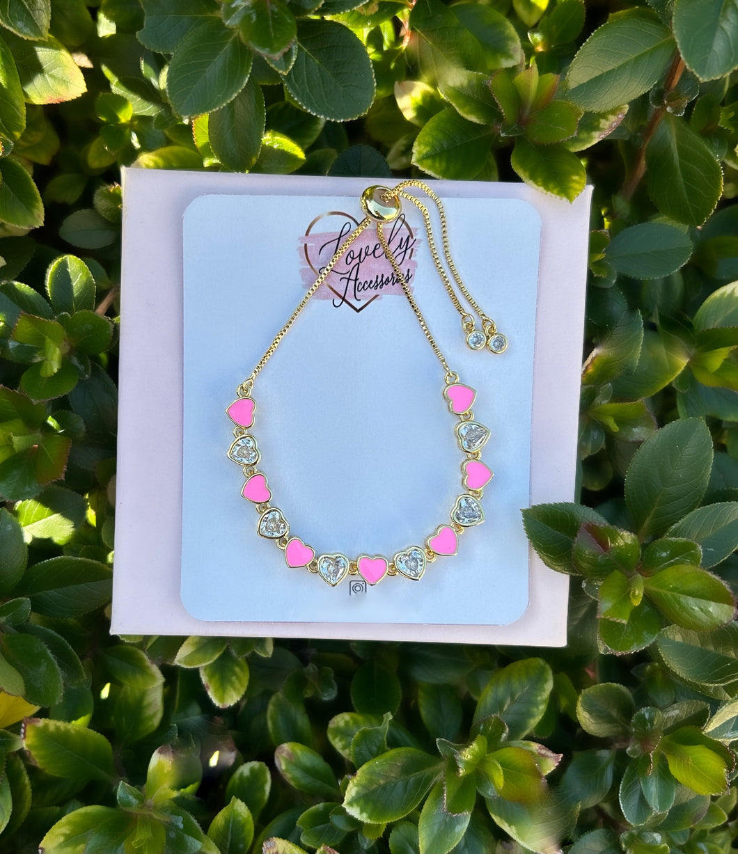 Pink Diamond Heart Bracelet 💖