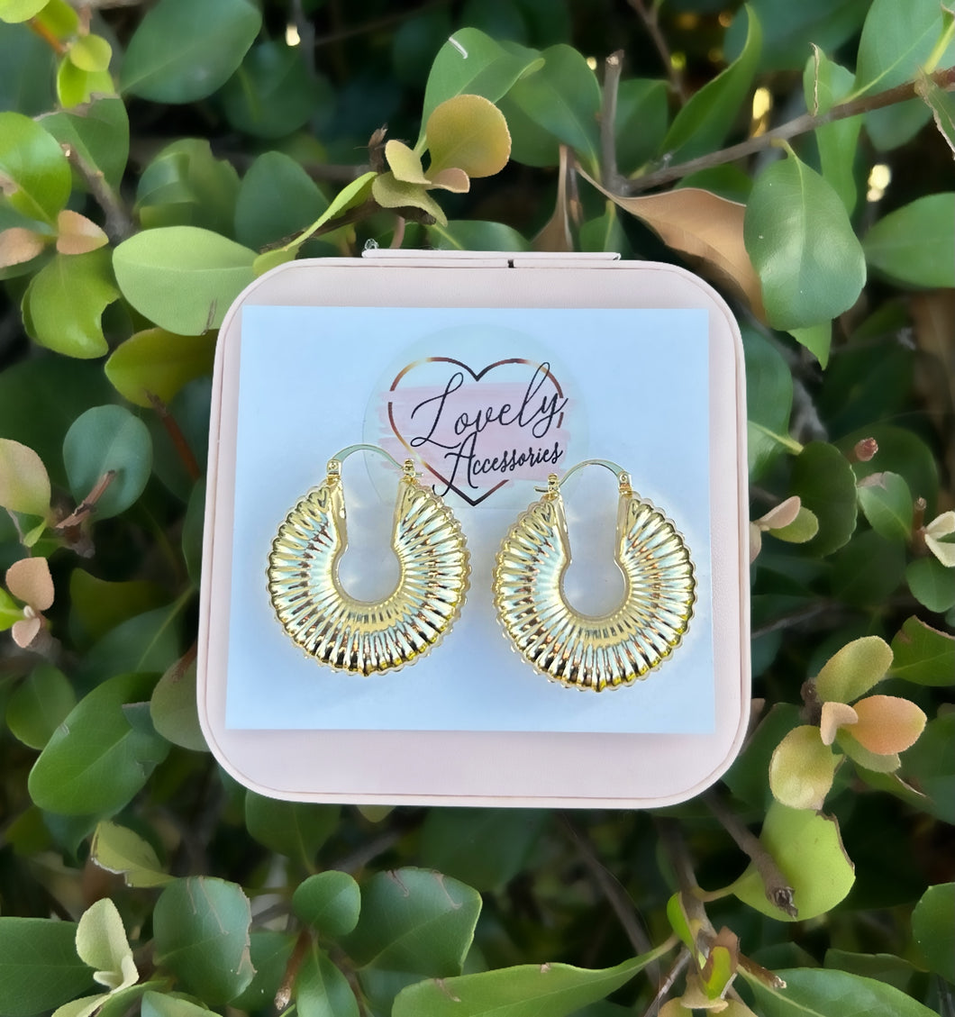 Shell Chunky Hoop Earrings ✨