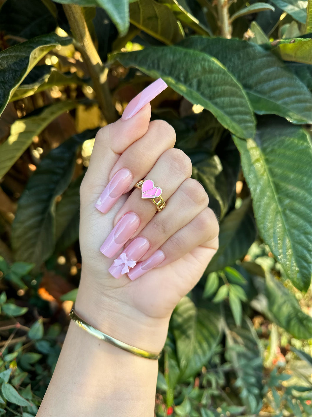 Pink Heart Link Ring 💖