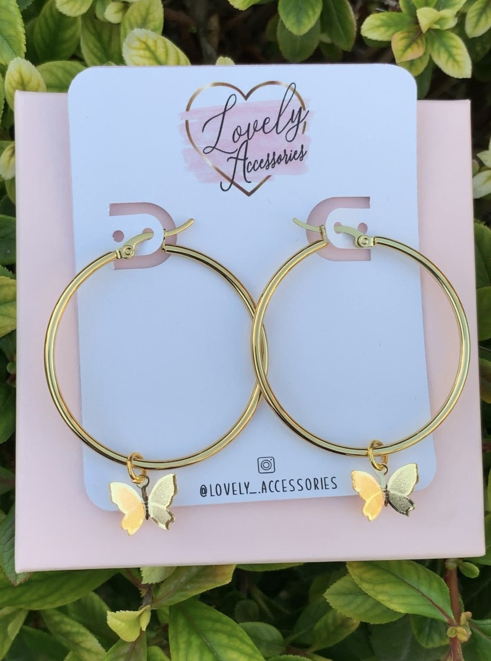 Butterfly Hoop Earrings