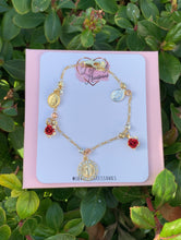 Load image into Gallery viewer, Virgen Tri-Tone Rose Bracelet
