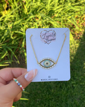 Load image into Gallery viewer, CZ Evil Eye Adjustable Bracelet
