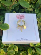 Load image into Gallery viewer, Cross Charms Triple Band Ring
