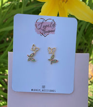 Load image into Gallery viewer, MultiColor Butterfly Earrings
