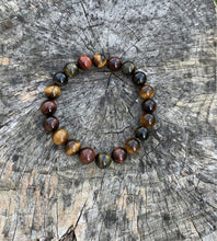 Load image into Gallery viewer, Multi Color Tiger Eye Bracelet
