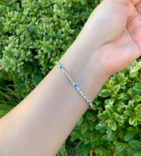 Load image into Gallery viewer, Iced White Evil Eye Bracelet
