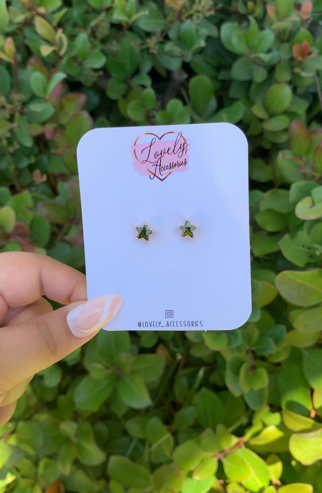 Green Star Earrings