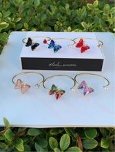 Load image into Gallery viewer, Crystal Butterfly Cuff Bracelets 🦋
