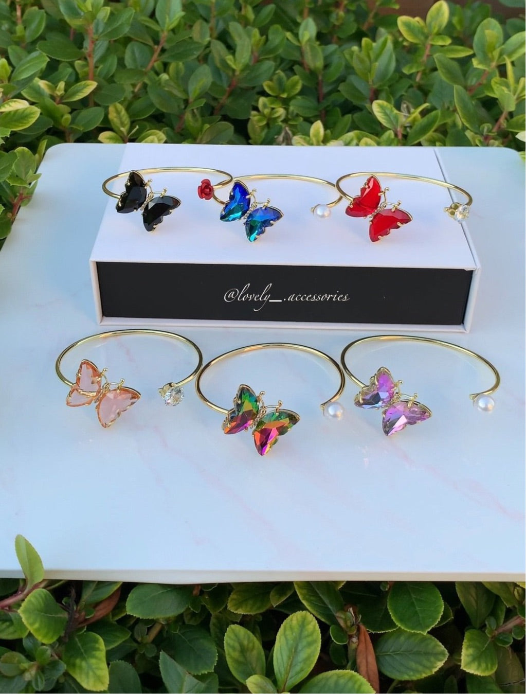 Crystal Butterfly Cuff Bracelets 🦋