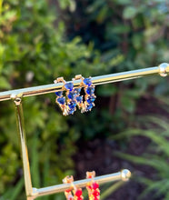 Load image into Gallery viewer, Blue Diamond Heart Earrings ✨
