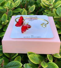 Load image into Gallery viewer, Crystal Butterfly Cuff Bracelets 🦋
