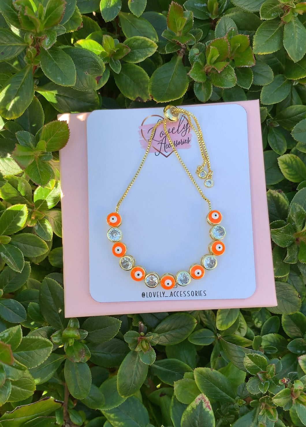 Orange 💎 Evil Eye Bracelet