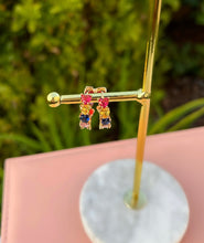 Load image into Gallery viewer, Multicolor Heart Diamond Earrings ✨

