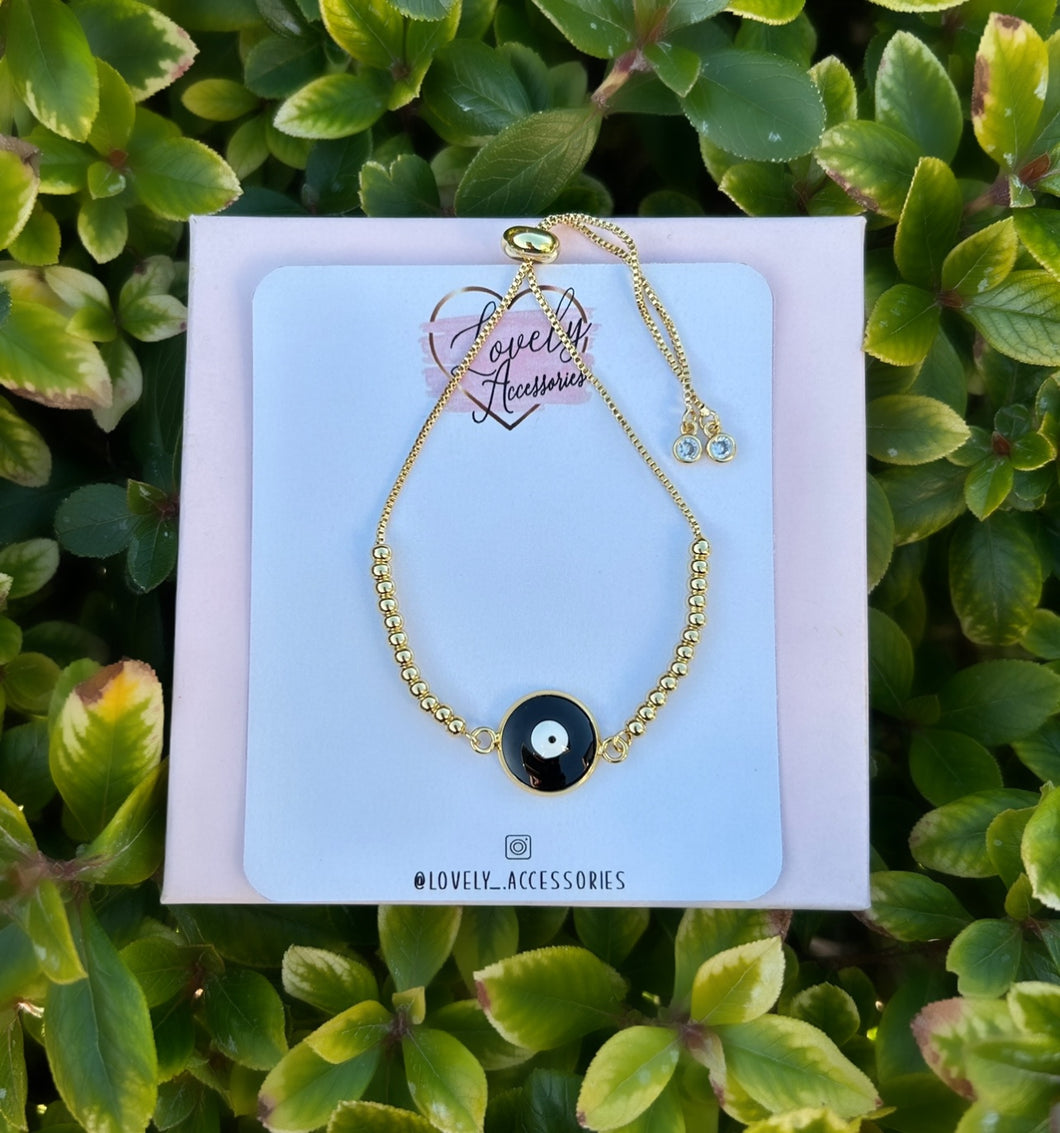 Black Evil Eye Enamel Bracelet ✨🧿✨