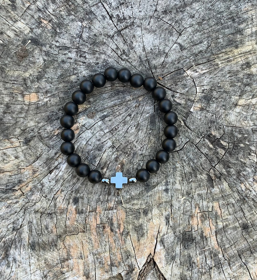 Silver Cross Bracelet