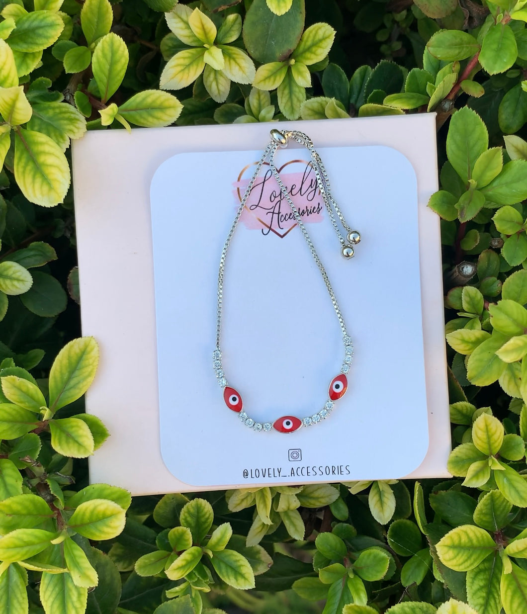 Icy Red Evil Eye Bracelet ✨