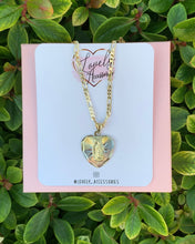 Load image into Gallery viewer, Heart Tri-Color Virgencita Necklace 🤍
