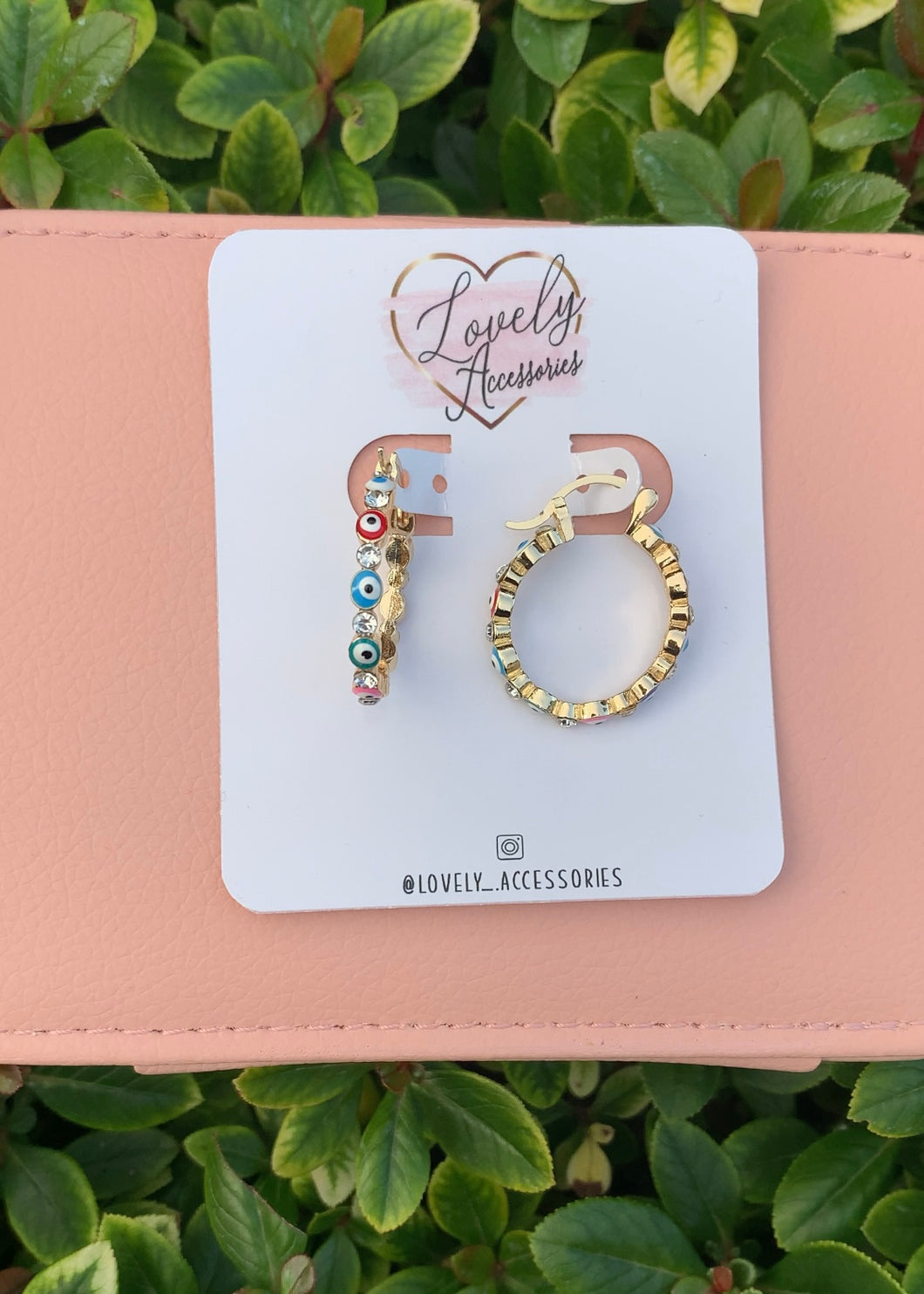 Multicolor Evil Eye Hoops🧿