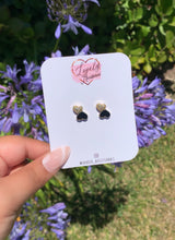 Load image into Gallery viewer, Double Heart🖤 Stud Earrings
