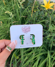 Load image into Gallery viewer, Emerald Diamond Earrings ✨💚✨
