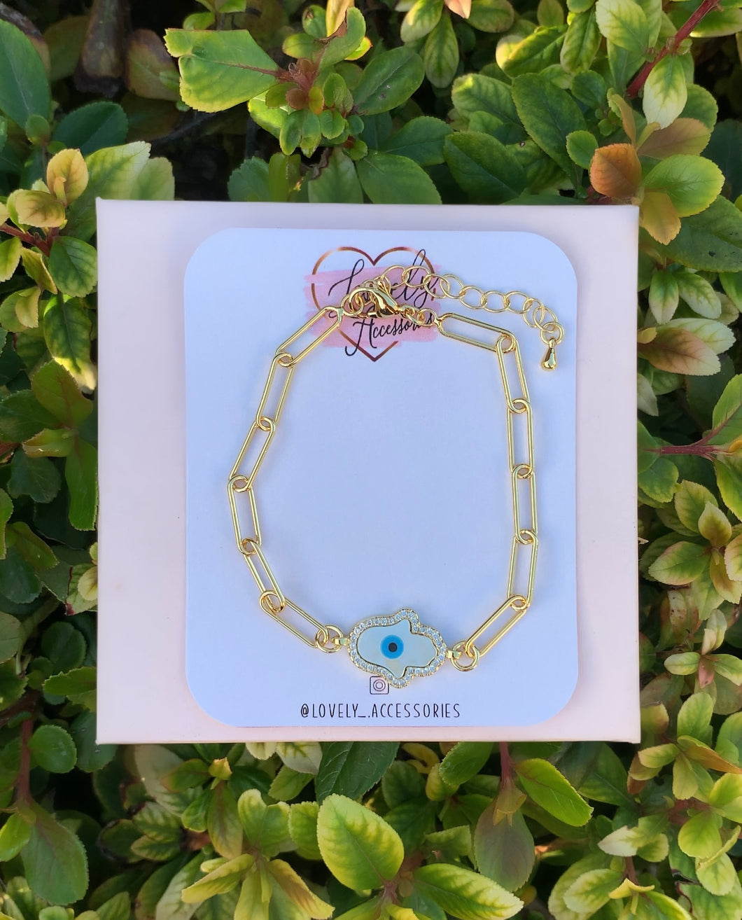 Hamsa Paperclip Link Bracelet ✨🪬✨