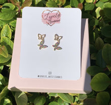Load image into Gallery viewer, MultiColor Butterfly Earrings
