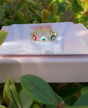 Load image into Gallery viewer, Multi Color Evil Eye Ring

