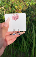 Load image into Gallery viewer, CZ Evil Eye Huggie Earrings
