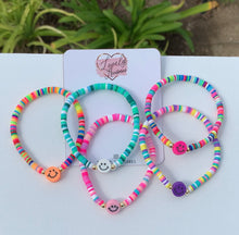 Load image into Gallery viewer, Happy Face Heishi Bracelets
