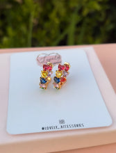 Load image into Gallery viewer, Multicolor Heart Diamond Earrings ✨
