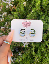 Load image into Gallery viewer, Blue Heart Evil Eye Huggie Earrings✨🧿✨
