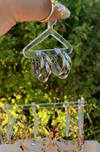 Load image into Gallery viewer, Silver Triple Hoop Earrings
