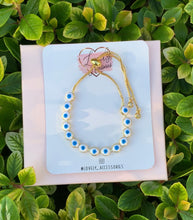 Load image into Gallery viewer, White Evil Eye Bracelet
