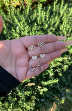 Load image into Gallery viewer, CZ Evil Eye Stud Earrings
