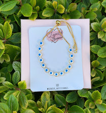 Load image into Gallery viewer, White Evil Eye Bracelet
