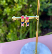 Load image into Gallery viewer, Multicolor Heart Diamond Earrings ✨
