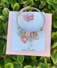 Load image into Gallery viewer, Pink Heart, Key Charm Bracelet
