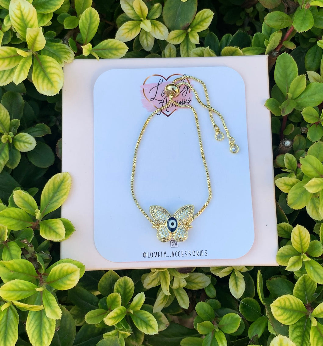 Butterfly Blue Evil Eye Bracelet ✨🦋🧿✨